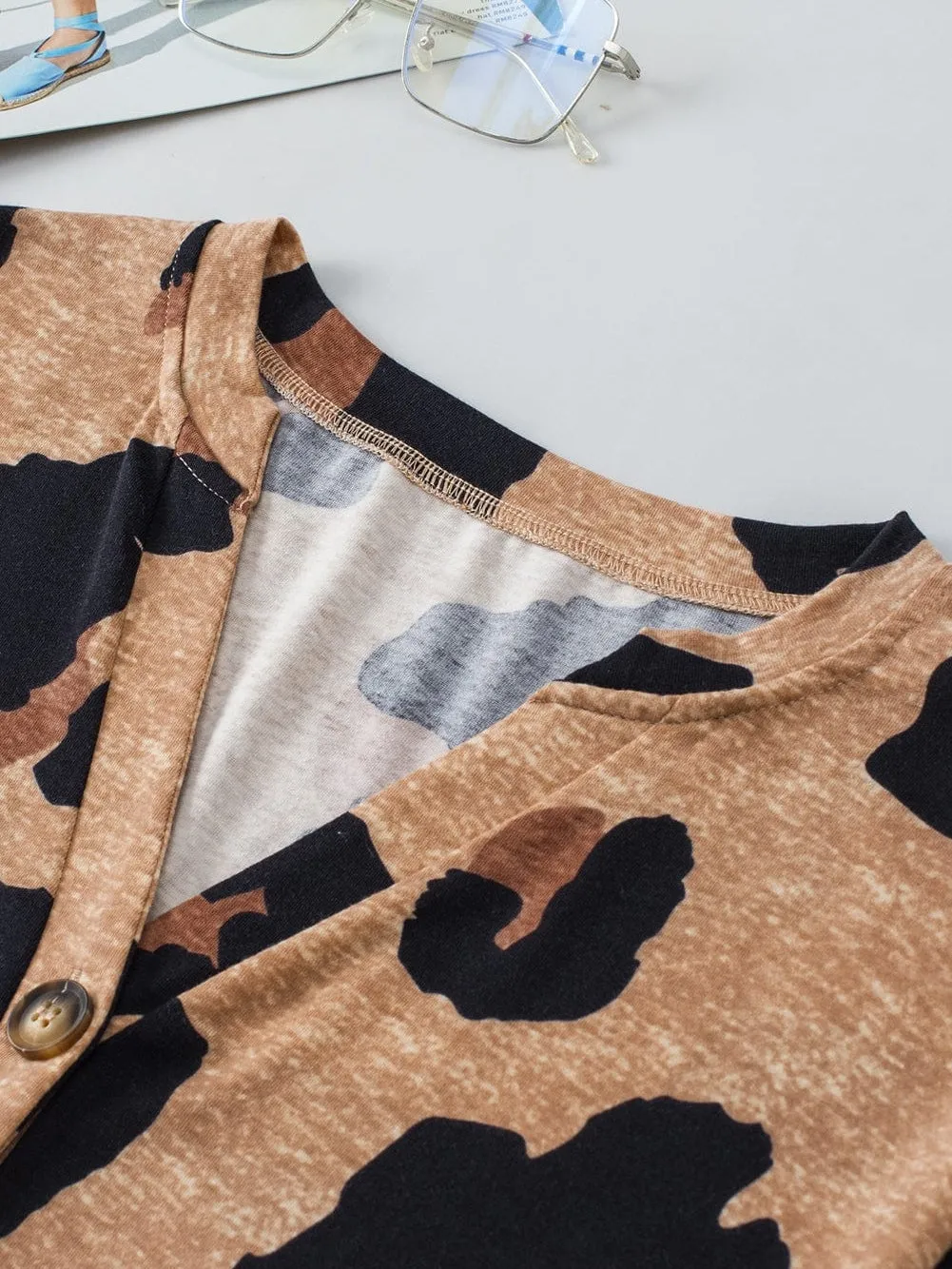 Animal Print Button-Down Shirt