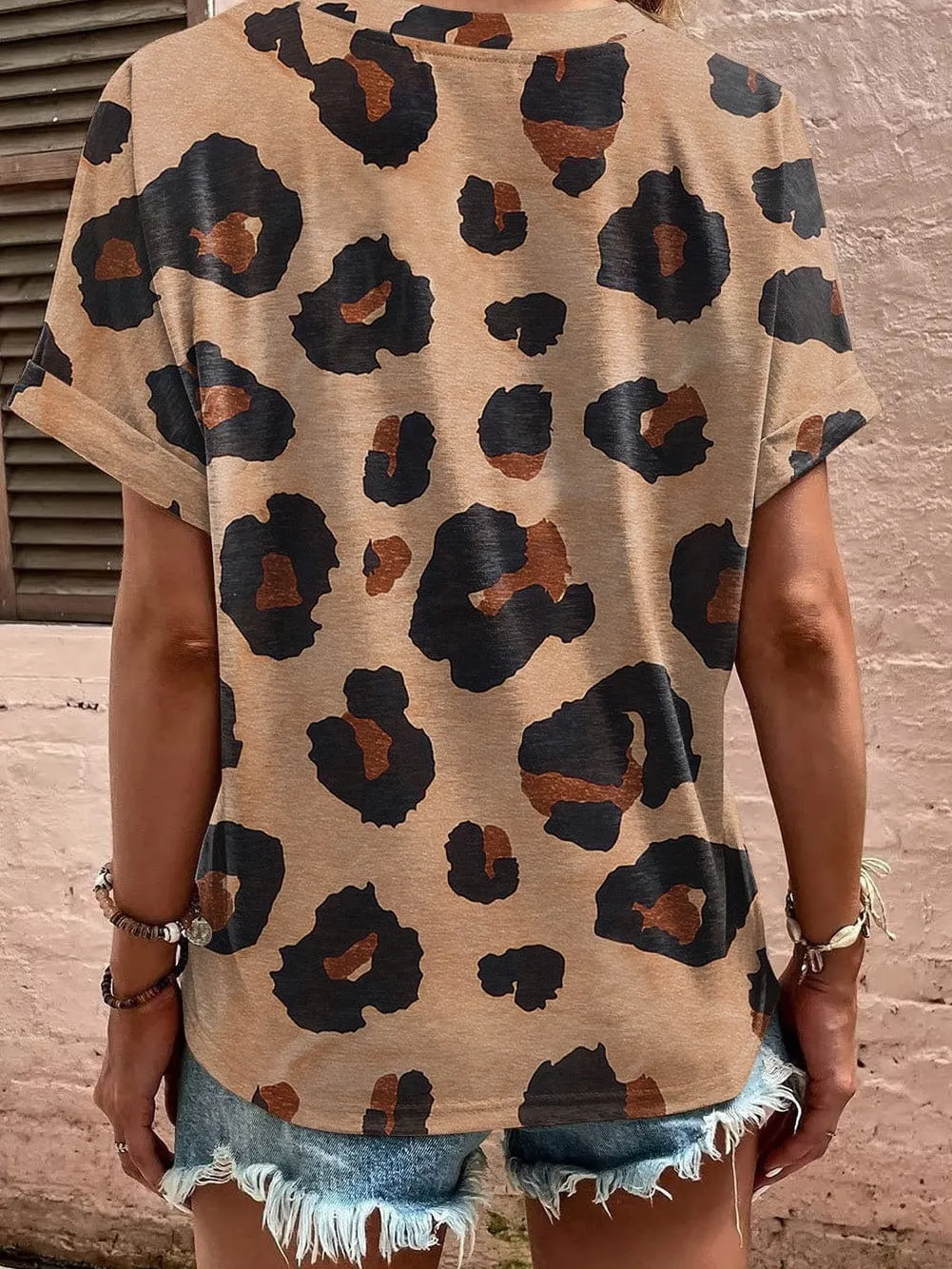 Animal Print Button-Down Shirt