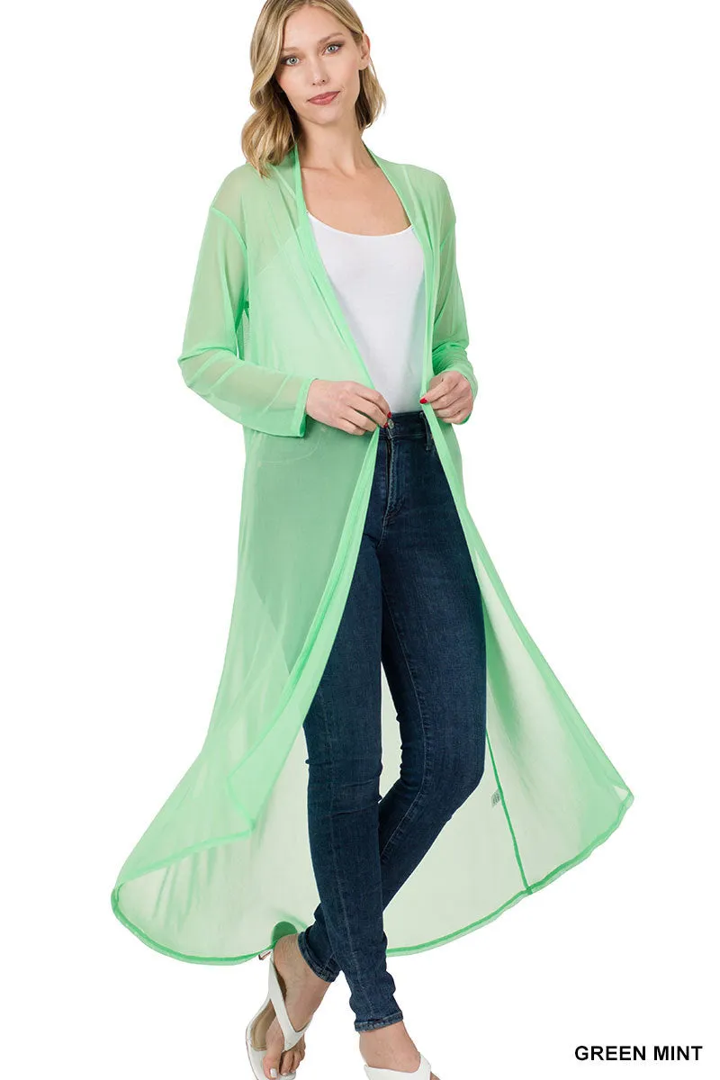 Ashton Mesh Kimono in Mint