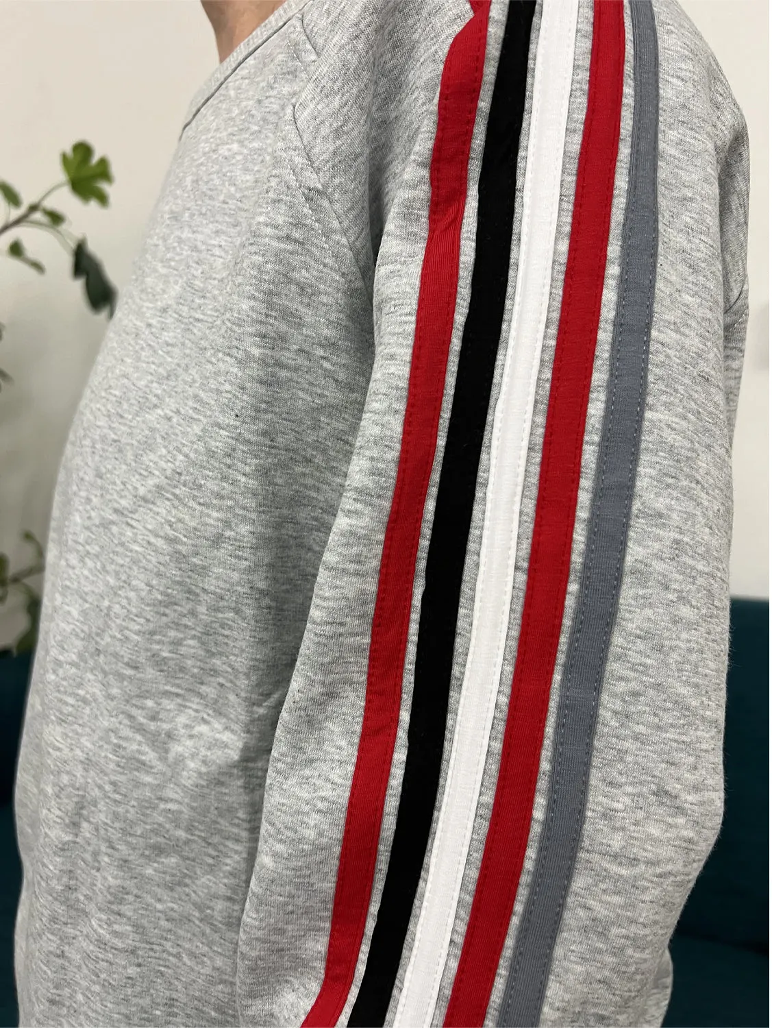 Austin Peay State University Striped Crewneck Sweatshirt