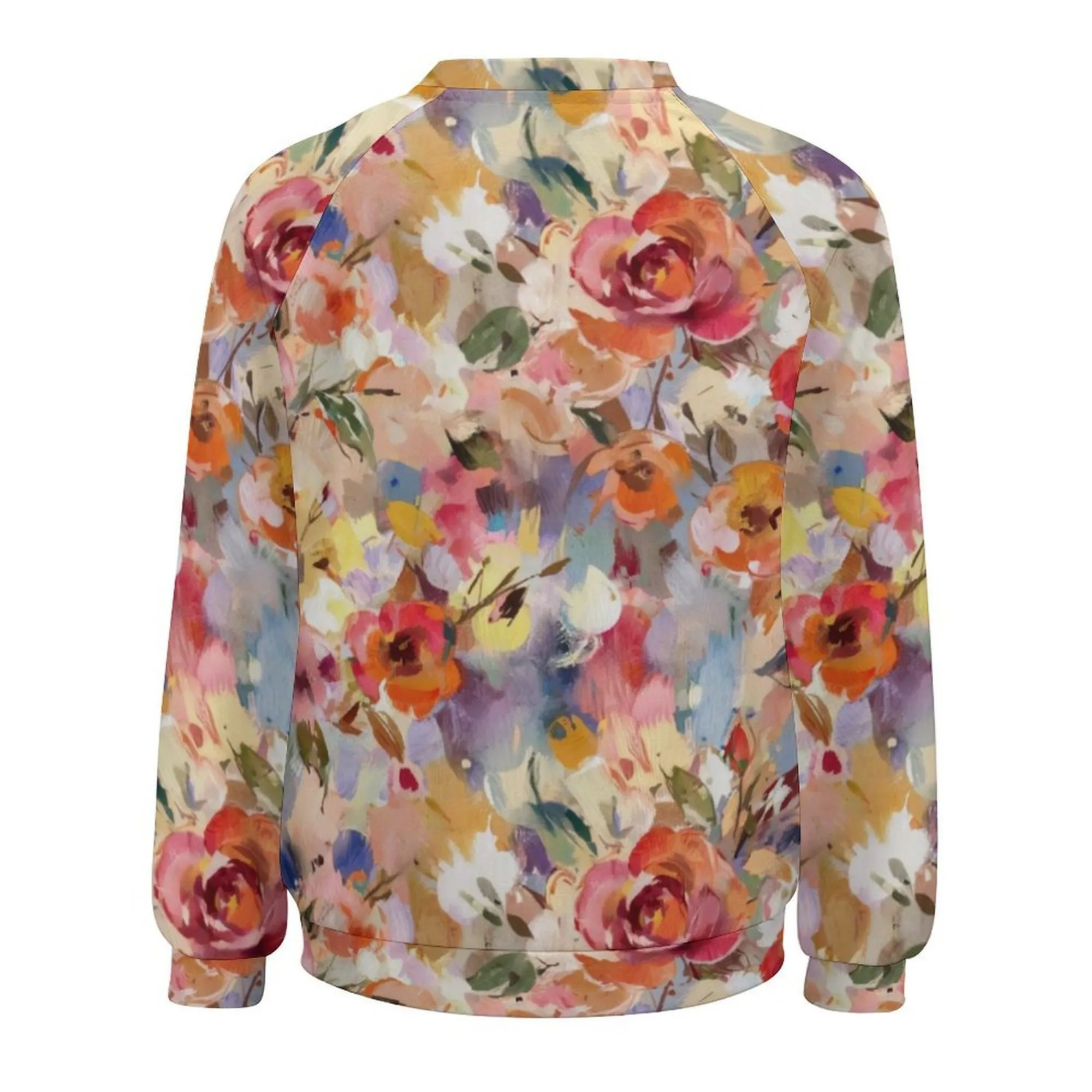 Autumn Floral | Women's Raglan Crewneck Sweatshirt | Cozy Autumn & Winter Crewneck