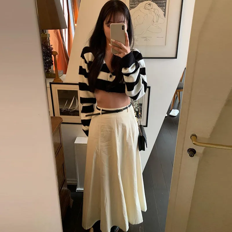 Brissa Striped Crop Sweater