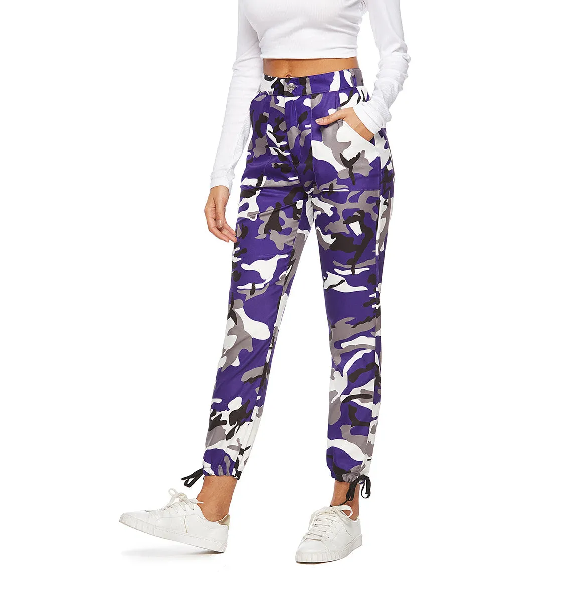 Colourful Camouflage Printed Trousers