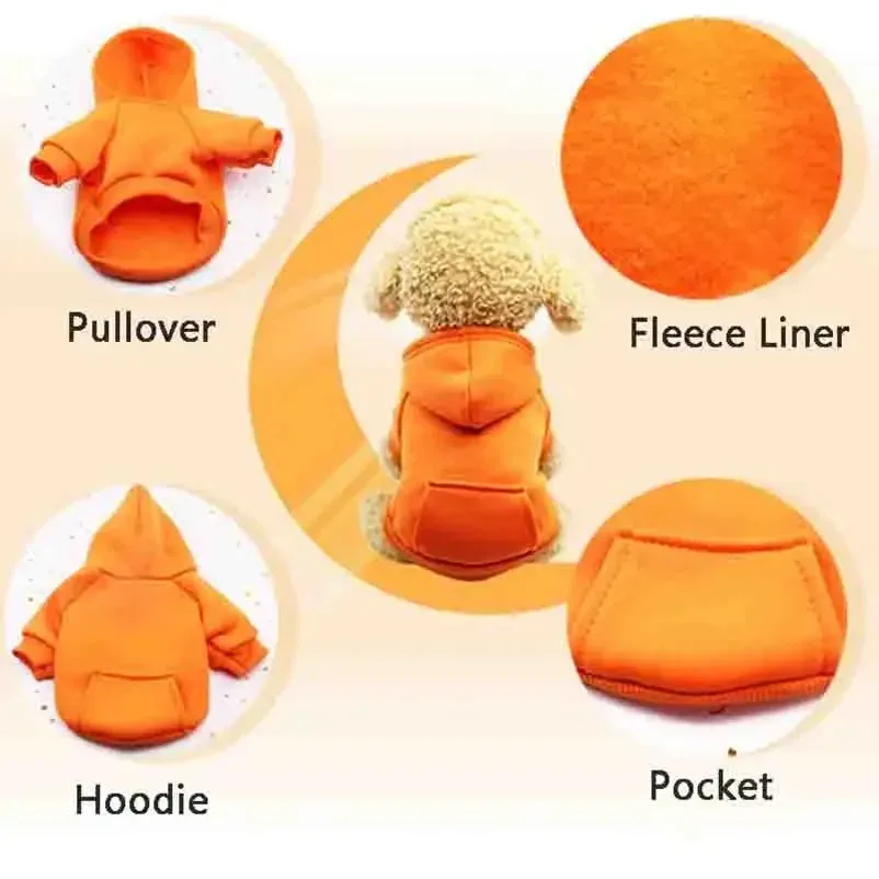 Cozy Fleece Hooded Sweatshirt for Dogs