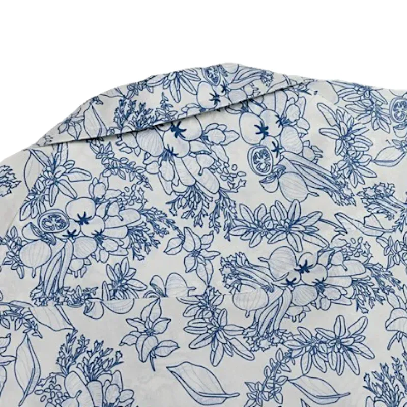Extreme oversized printed camp shirt