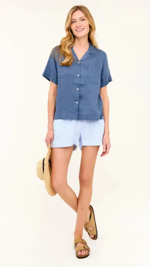 Ginger Short - Blue Stripe