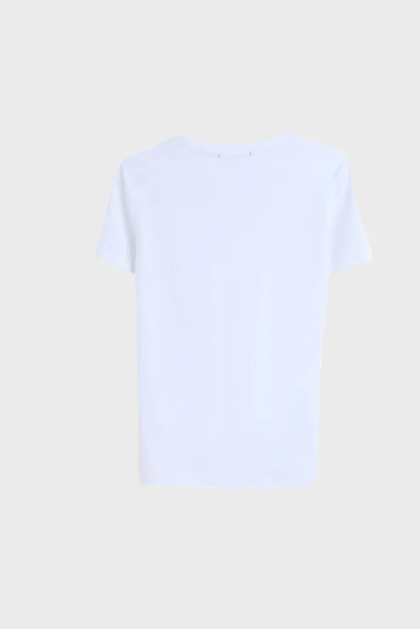 Grand V-Neck Cotton T-Shirt (160g)