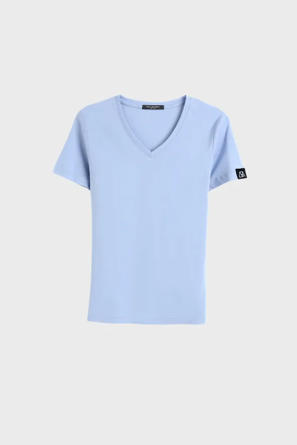 Grand V-Neck Cotton T-Shirt (160g)