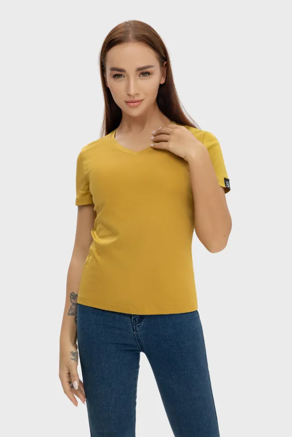Grand V-Neck Cotton T-Shirt (160g)