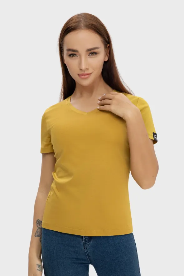 Grand V-Neck Cotton T-Shirt (160g)