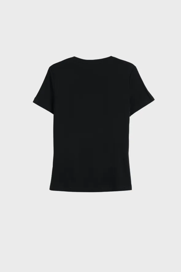 Grand V-Neck Cotton T-Shirt (160g)