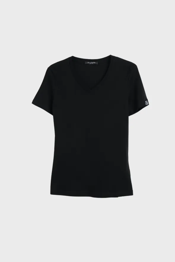 Grand V-Neck Cotton T-Shirt (160g)
