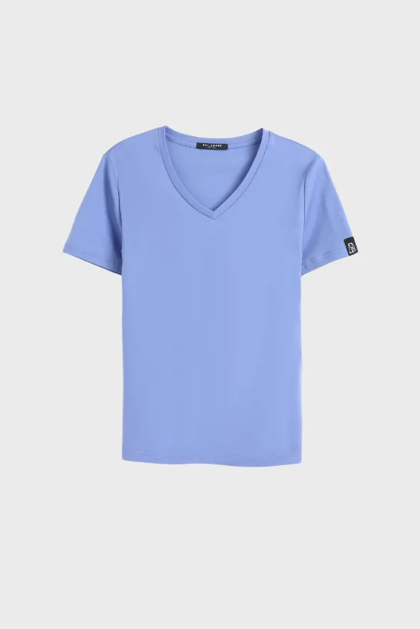 Grand V-Neck Cotton T-Shirt (160g)