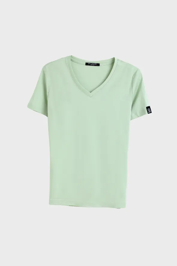 Grand V-Neck Cotton T-Shirt (160g)