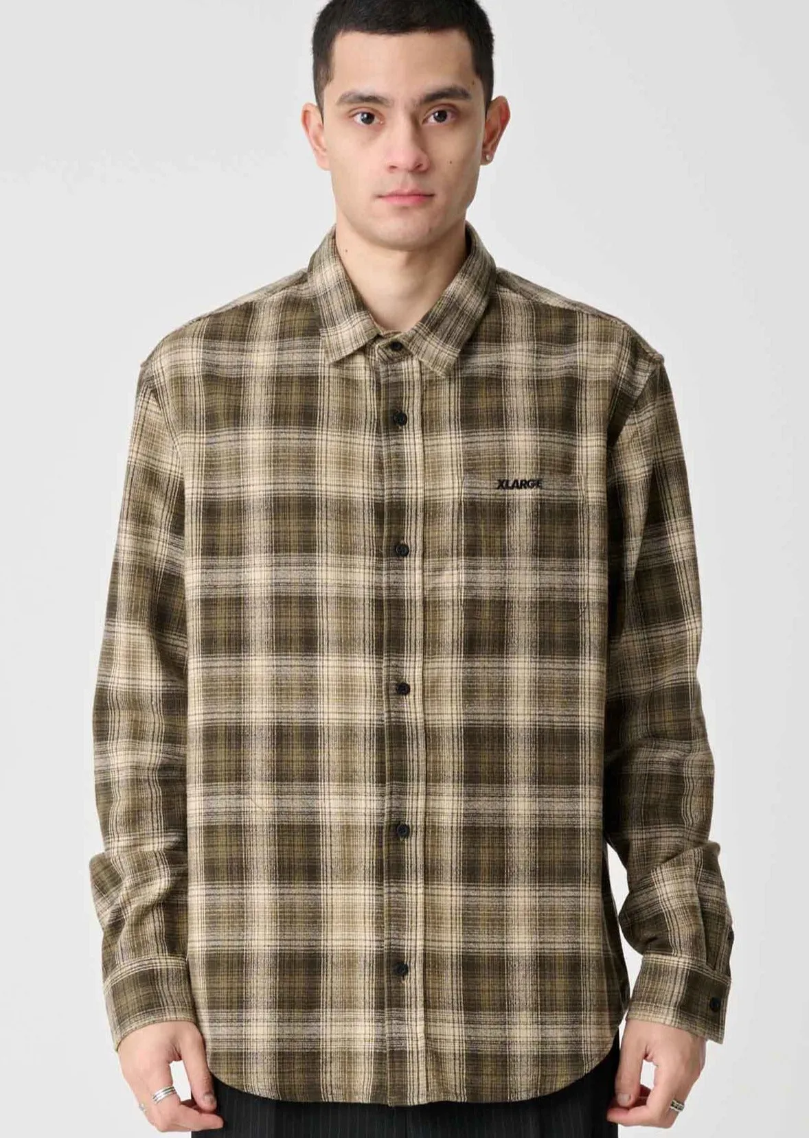 Grip Check Shirt Tan