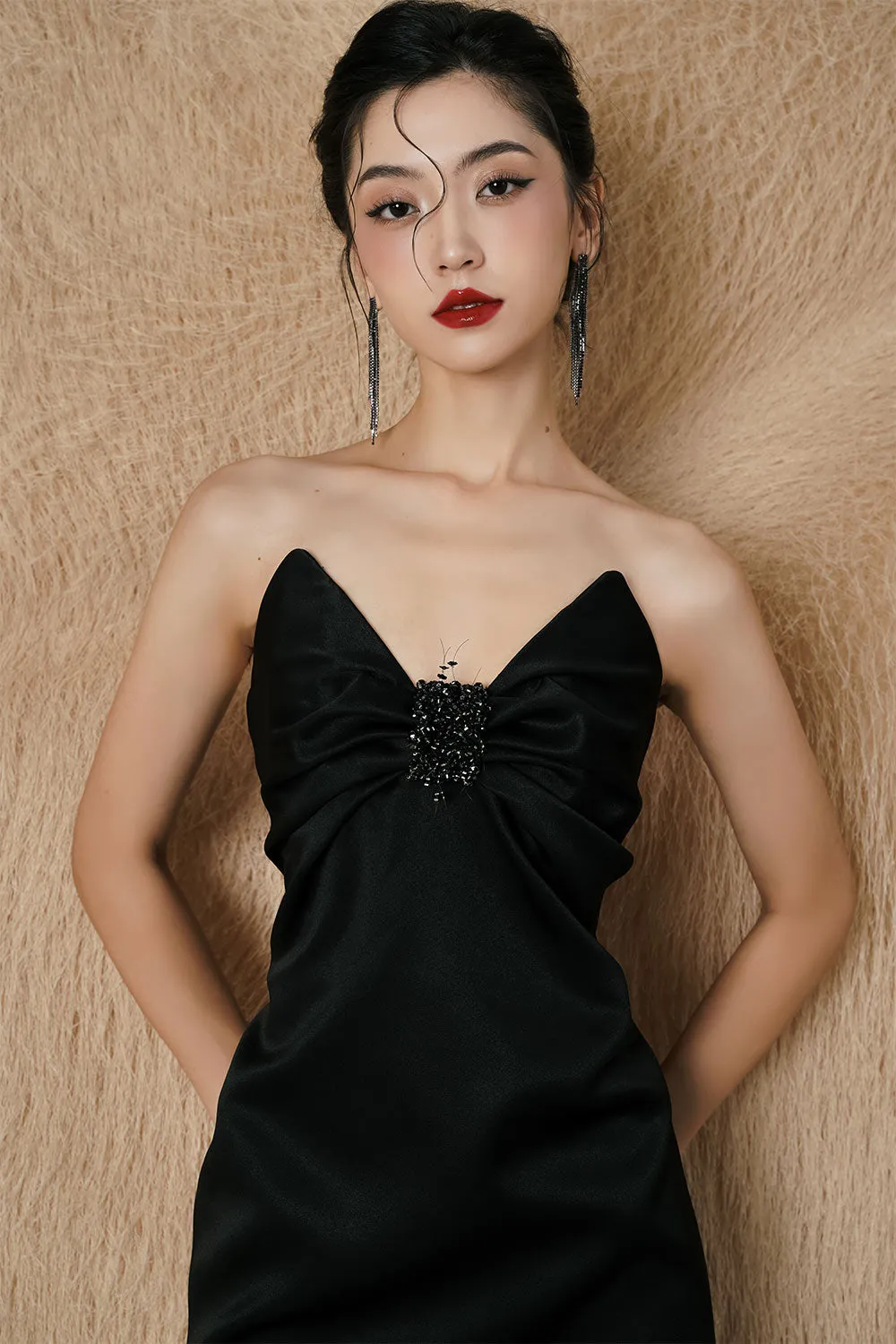Gwen A-line Sweetheart Neck Taffeta Mini Dress