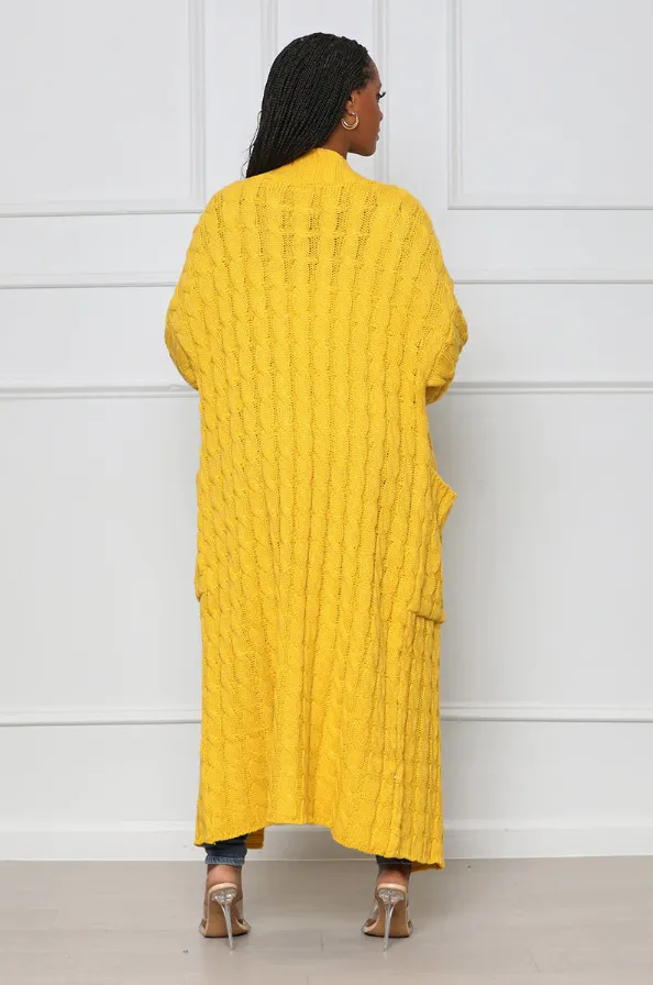 KEEP ME WARM Cardigan (Yellow Mustard)