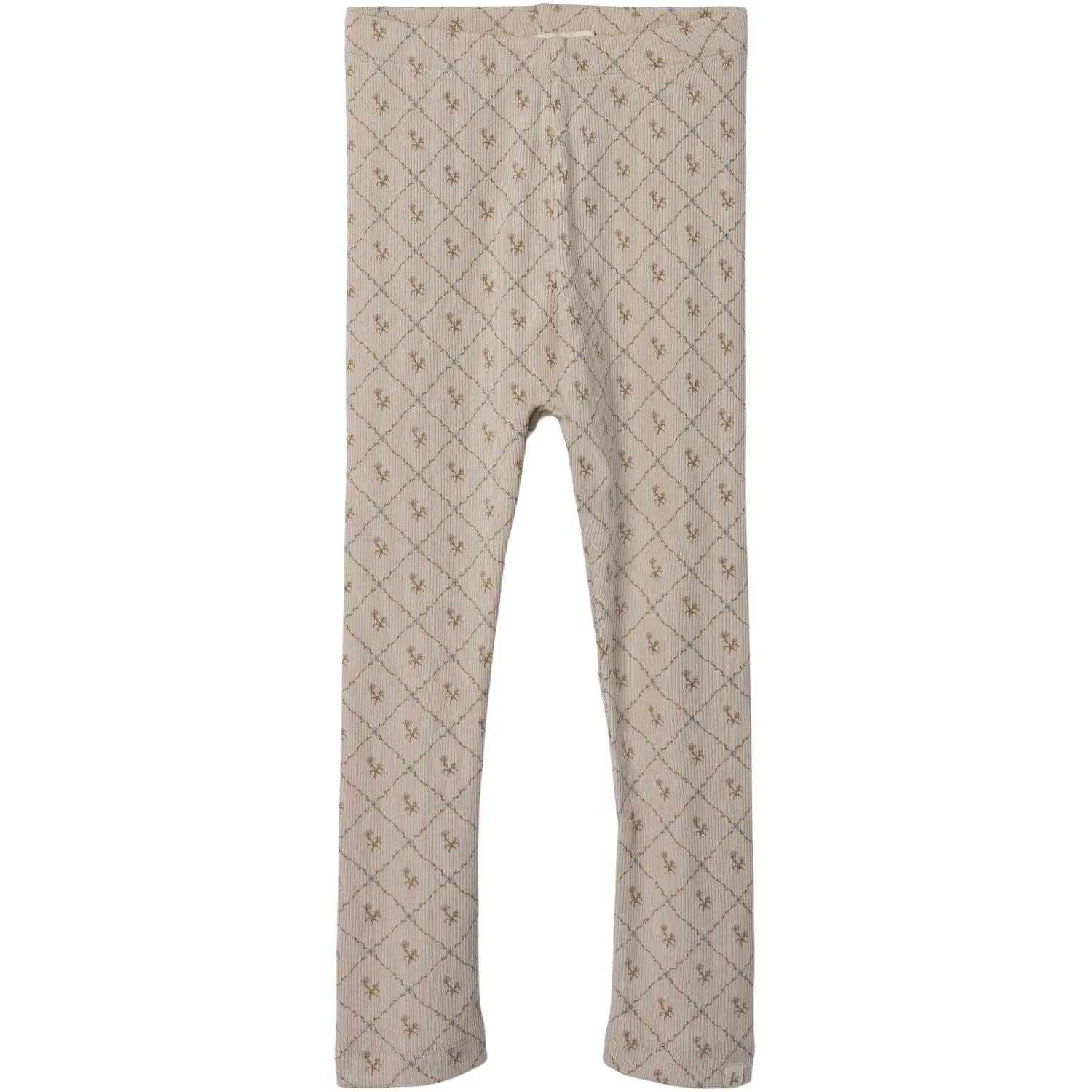 Lil'Atelier Gray Morn Vintage Flower Gago Kye Slim Leggings