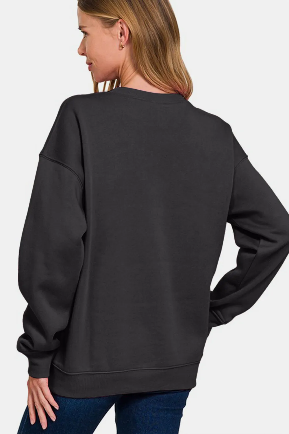 MQTIME  -  WEEKEND Round Neck Dropped Shoulder Sweatshirt