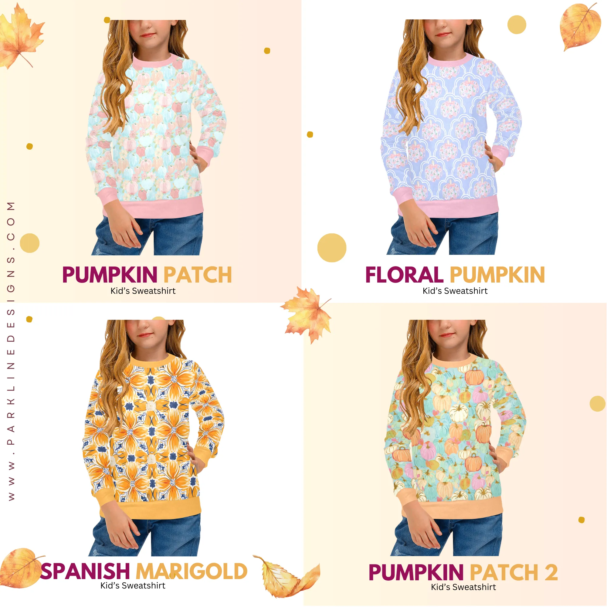 Pumpkin Patch 2 Crew Neck Sweatshirt | All Over Print | Cozy Fall & Winter Wardrobe Essential