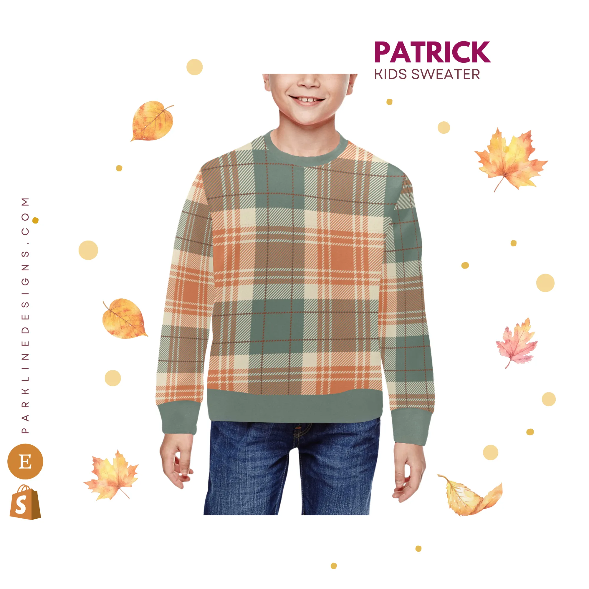 Pumpkin Patch 2 Crew Neck Sweatshirt | All Over Print | Cozy Fall & Winter Wardrobe Essential