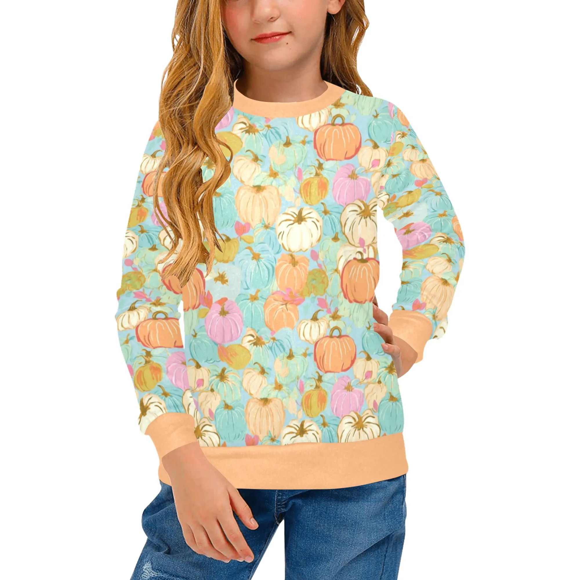 Pumpkin Patch 2 Crew Neck Sweatshirt | All Over Print | Cozy Fall & Winter Wardrobe Essential