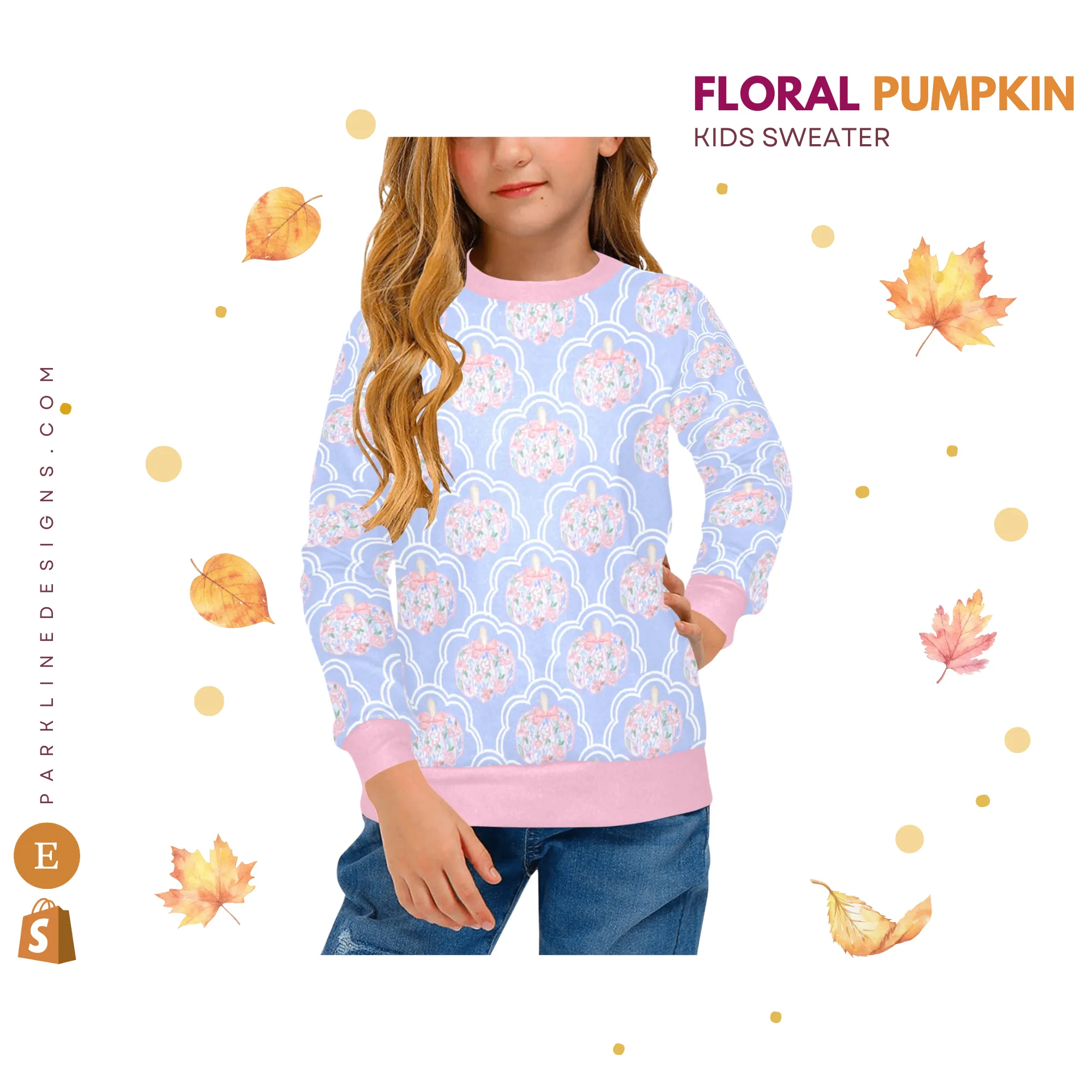 Pumpkin Patch 2 Crew Neck Sweatshirt | All Over Print | Cozy Fall & Winter Wardrobe Essential