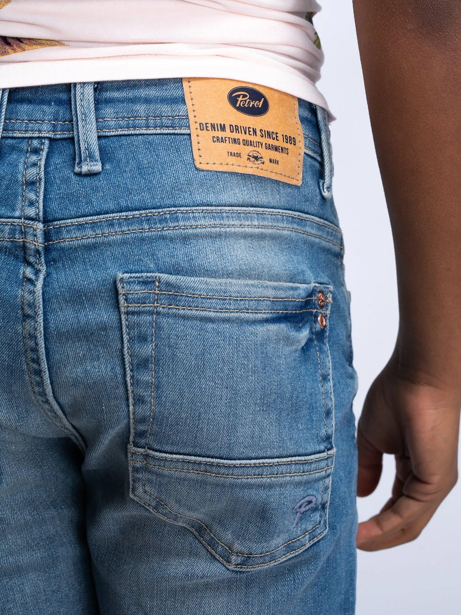Ripped & Repaired Denim Shorts Jolla Cove