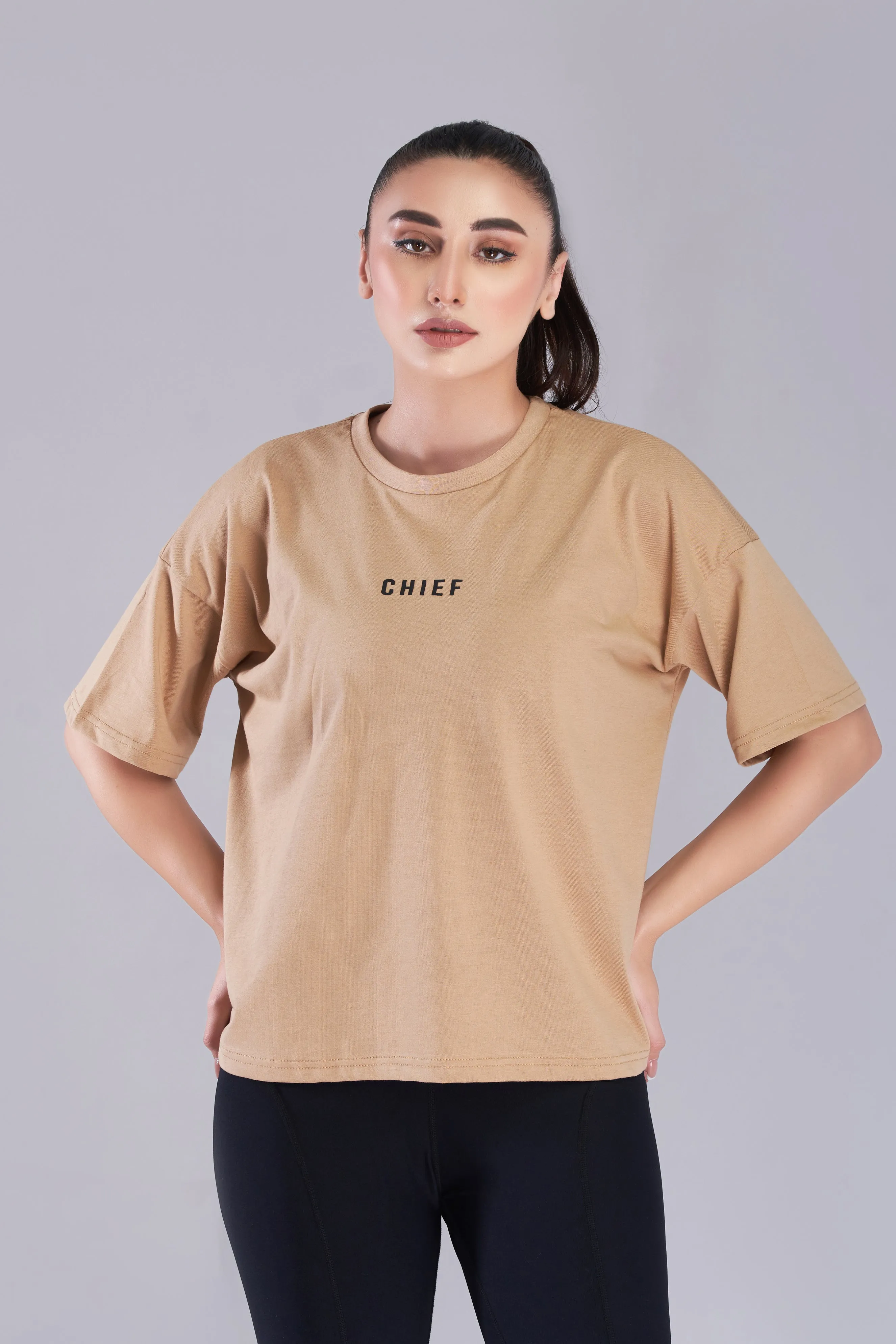Sand Varsity Oversized T-Shirt