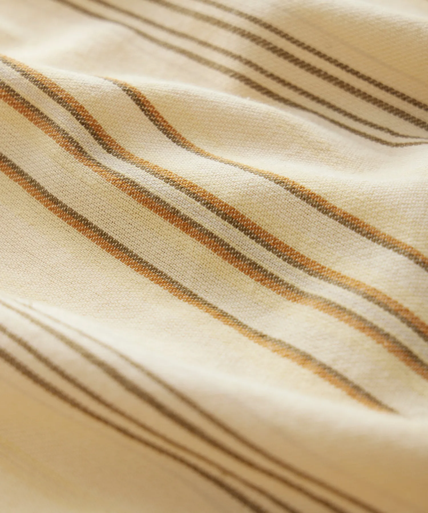 Short Sleeve Striped Guayabera Shirt in Canvas