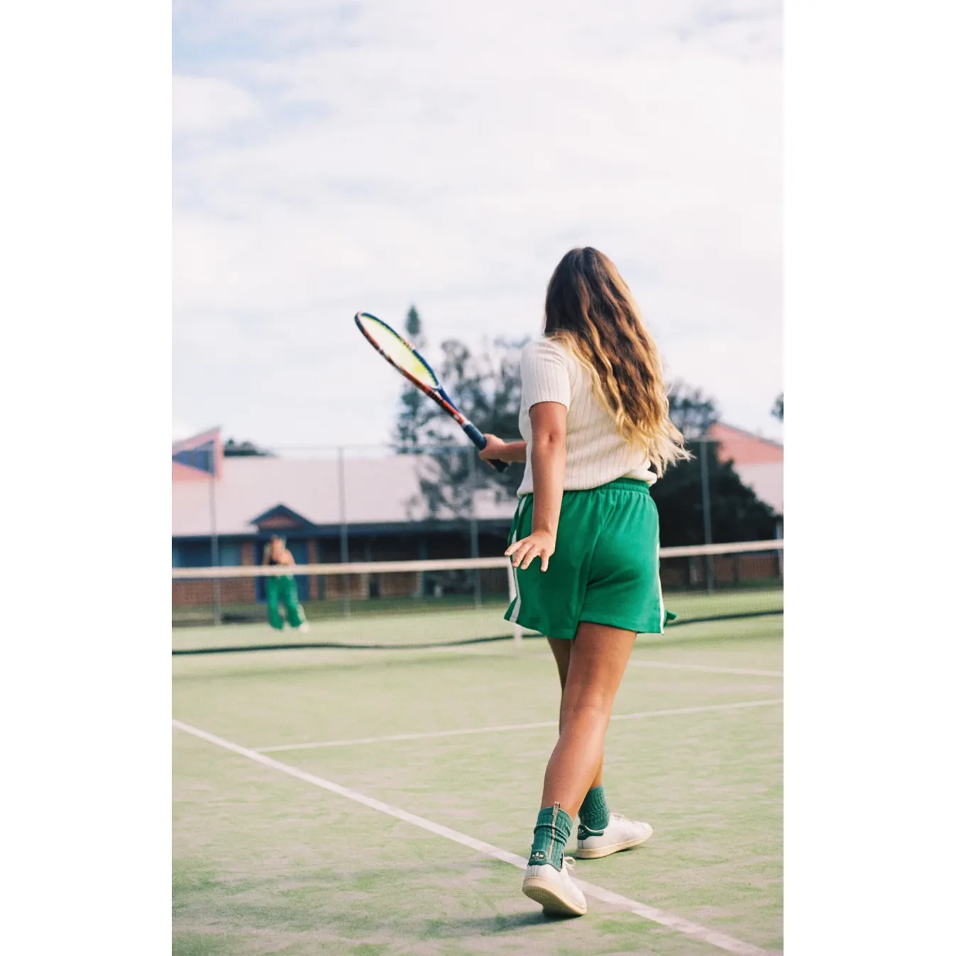 Terry Towelling Shorts Green