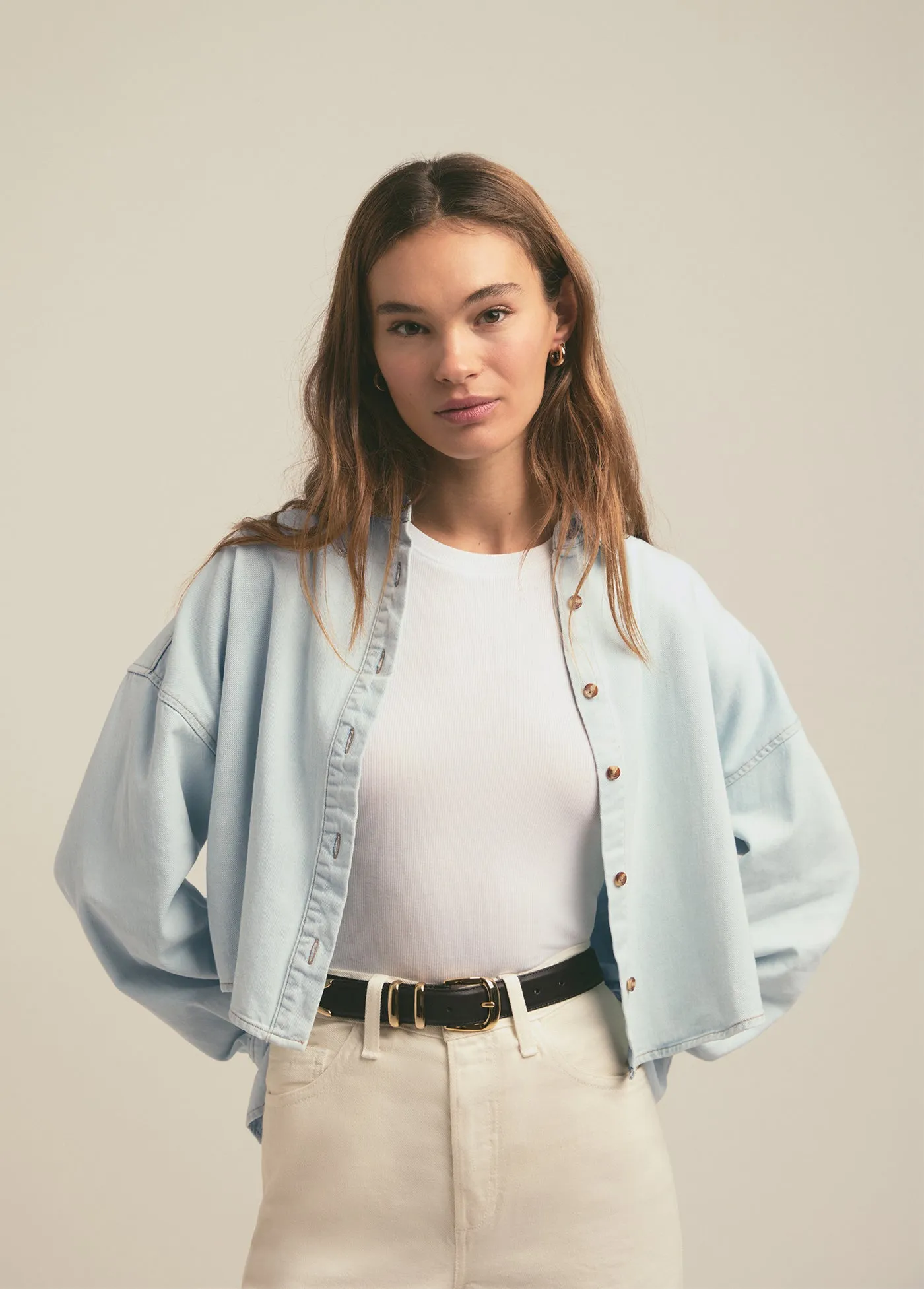 THE CROP EX-BOYFRIEND SHIRT