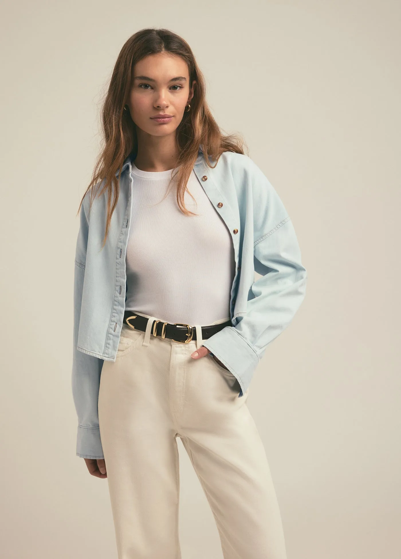 THE CROP EX-BOYFRIEND SHIRT