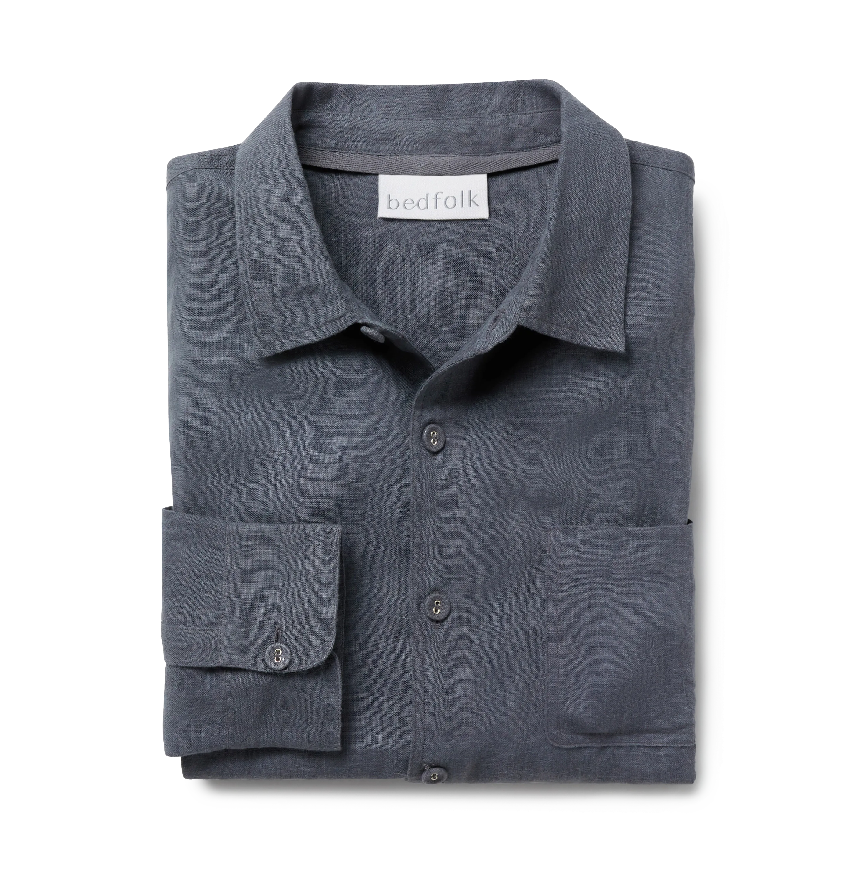 The Men's Linen Shirt - Ink