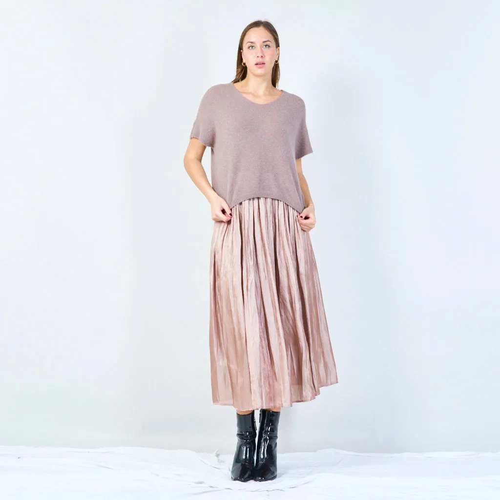 V-neck loose-fit knit top wholesale