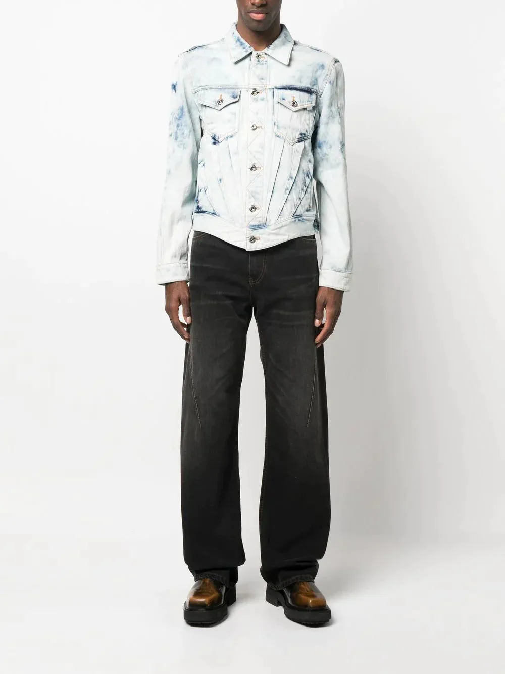 Washed Dart Denim Jacket